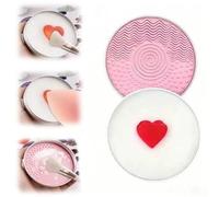 Silicone Makeup Brush Cleaning Pad with Soap, Handcrafted Portable Makeup Brush Cleaner, Handmade Essential Oil Cleaning Soap, Mini Portable Makeups Brush Cleaner and Soaps (100g)