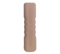 Silicone Makeup Brush Holder for Travel, Business, Portable Makeup Brush Case Eco-Friendly, Makeup Brush Organizer Soft Feel, Nice and Stylish Makeup Brush Box for Gifts (Light Brown)