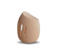 Silicone Makeup Brush holder,Large Travel Makeup Brush Case with Half-open Snap Design, Anti-fall Out Travel Bag,Portable and Eco-Friendly Beauty Cosmetic Organizer (Khaki*1)