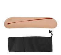Silicone Makeup Brush Holder Professional Portable Soft Cosmetic Brush Storage Bag Organizer for Travel Home Khaki Color 7.9 x 2.2 Inches