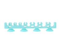Silicone Makeup Brush Holder Rack Multi Slot Organiser with Suction Cups | Compact Grooves Design Saves Counter Space, Holds Eye Makeup and Nail Art Brushes at Home or Stations