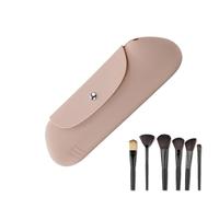 Silicone Makeup Brush Organizer | Beauty Tool Organizer with Magnetic Closure,Portable Face Brush Case, Soft Cosmetic Bag for Daily, Work