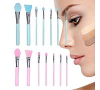 Silicone Makeup Brush Set, 14-Piece Lip Applicator Kit, Eyeshadow Brushes for Cream Makeup, Resin Epoxy Art Crafting, Precision Tool for Smooth Application and Detailing, (72 g)