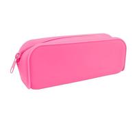 Silicone Makeup Pencil Case - Portable Zipper Organizer, 19x5x8cm Storage Bag | Soft Flexible Waterproof Design, Multi Functional Stationery Holder, Travel Cosmetic Pouch for Students Kids Women Schoo