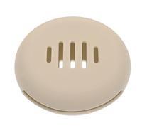 Silicone Makeup Puff Box Travel Case Beige for Powder Puff