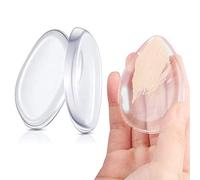 Silicone Makeup Sponge, Washable Premium Quality Gel Foundation Makeup and Puff, Silicone Blender Make Up Sponge Applicator for liquid primer foundation cream contour or concealer. 2 Pack