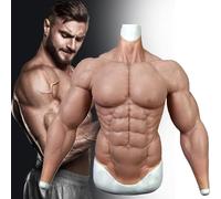 Silicone Male Chest Muscle Suit - Realistic Cosplay and Crossdressing Design for Enhanced Performance and Comfort