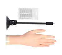 Silicone Manicure Training Hand Model Featuring Detachable Nails And Ergonomic Finger Curvature Interchangeable Nail Tips Practice Hand