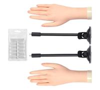 Silicone Manicure Training Hand Model Featuring Detachable Nails and Ergonomic Finger Curvature Nails Technicians