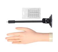 Silicone Manicure Training Hand Model Featuring Detachable Nails and Ergonomic Finger Curvature Nails Technicians
