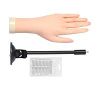 Silicone Manicure Training Hand Model Featuring Detachable Nails and Ergonomic Finger Curvature Nails Technicians