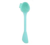Silicone Manual Facial Cleansing Brush, All-in-One Makeup Cleanser, Exfoliating Brush, Nasal Rinse, Mask Applicator, Makeup Scraper, Great for Cleansing, Maintenance &, (Aqua)