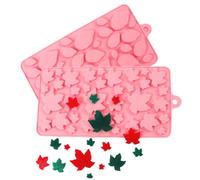 Silicone Maple Leaves Mold,2PCS Maple Leaf Shape Candy Baking Mold Chocolate Mould for Thanksgiving Halloween Making Candy Cupcake Cake Topper Decoration