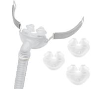 Silicone Mask Nasal Pillow Universal Replacement Kit, Full Set Includes S,M,L Size Nasal Pillow Supplies, Headgear, Hose, Reusable Easy to Connecting