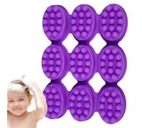 Silicone Massage Bar Soap Molds - Nonstick Curly Hair Scrub Brush Mold for DIY Crafting | for Handmade Candle Making, Chocolate, Cake, Pudding