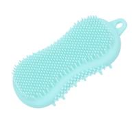 Silicone Massage Bath Brush Green Long Handled Double Sided | Bath Scrubber, Shower Brush, Skin Cleaning, Massage Body and Head, Babies, Seasons
