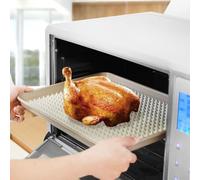 Silicone Mat Baking Pan,Multifunctional Outdoor BBQ Pyramid Mat, Reusable for Oven Grilling BBQ Indoor 40.4 * 29cm(Grey)