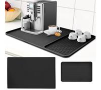 Silicone Mat Mat for Coffee Machine 60 x 40 cm Large Silicone Mat with Edge and Removable Drip Mat 19 x 40 cm Silicone Floor Mat Non-Slip Splash Proof Easy to Clean Ideal for the Kitchen