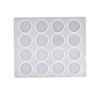 Silicone Mat Pad for Wax Seal Stamp 16-Cavity Sealing Mat with Removable Sticky Dots for Craft Adhesive Waxing Silicone Sealing Mold