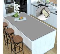 Silicone Mats for Kitchen Counter, 47.3"x23.6"x0.08" Largest Heat Resistant Mat Kitchen Island 2MM Thick Waterproof Countertop Protector Mat Nons-slip Extra Large Counter Mat (Light Gray)