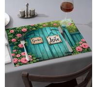 Silicone Mats For Kitchen Counter Welcome To The Garden Of Love! Dining Place Mats Pink Placemats Decorative Plates(1PCS)