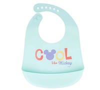 Silicone Meal Bib with Pocket Mickey Cool, Light blue