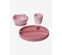 Silicone Mealtime Set dark pink