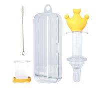 Silicone Medicine Dispenser - Feeding Syringe, Cute Applicator, Liquid Dosing Utensil, Nursing Accessory | Daily Care with Structure for Gentle Juice Administration During Mealtime