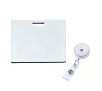 Silicone Memo Card with Metal Clip, Double Sided Rewritable Note Board for Work Notes, Daily Reminders, and Tasks Erasable Silicone Badge Notepad