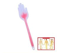 Silicone Meridian Tapping Massager - 40cm Long Handle Flexible Pai Sha Board, Dual-Sided Massage Hammer Stick for Back Neck Shoulder Leg Muscle Relief, Meridian Patting Stick (Pink)