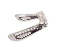 Silicone Metal Core Saddle Bridge Nose Pads for Glasses, Anti-Slip Eyeglass Saddle Bridge with 2mm Hole for Sunglasses, Eyewear, 1 Piece (Argent or Gold)