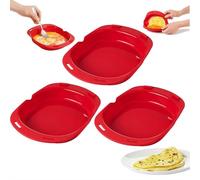 Silicone Microwave Omelette Maker, Non-Stick Foldable Egg Cooker for Quick Breakfast, BPA-Free Microwave Egg Poacher & Omelet Pan, Dishwasher Safe Baking Tools for Home Kitchen Dorm Essentials