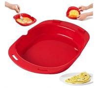 Silicone Microwave Omelette Maker, Non-Stick Foldable Egg Cooker for Quick Breakfast, BPA-Free Microwave Egg Poacher & Omelet Pan, Dishwasher Safe Baking Tools for Home Kitchen Dorm Essentials