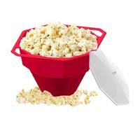 Silicone Microwave Popcorn Popper, Popcorn Microwave Popper With Handles With Lid, Colla-psible Popcorn Bowl - BPAFree And Dishwasher Safe