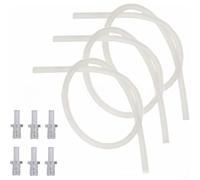 Silicone Milk Flow Hose Kit 3x 38cm with 6x Nipple Adapters Designed for Z5 Z6 Z7 Z8 Automatic For Coffee Systems