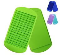 Silicone Mini Ice Cube Trays 2 Pack, 160 Small Ice Cube Molds Easy Release Crushed Ice Cube for Chilling Whiskey Cocktail, BPA Free Flexible Stackable and Durable Soft Mold Storage Containers (Green)