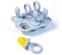 Silicone Mini Ice Lolly Moulds, BPA Free Safe Small Popsicle Mold for Homemade Ice Pops (Blue)