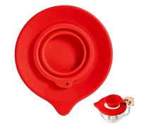 Silicone Mixer Bowl Cover Compatible with Kitchen Aid 4.5-5Quart Tilt-Head Stand Bowl | Durable Splash Guard with Easy Pour Feature | Cost-Effective Mixer Accessory (Rot)