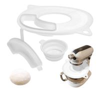 Silicone Mixer Bowl Cover with Collapsible Bowl, Splash Proof Lid Compatible with KitchenAid 4.5-5 Quart Tilt Head Stand Mixers, Hand Mixer Splatter Guard Kitchen Attachment