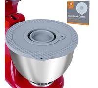 Silicone Mixers Bowl Cover Compatible with Kitchen Aid 4.5-5 Quart Tilt-Head Stand Mixer Bowls with Collapsible Small Bowl, Dough Leavening Bowl Covers (Grey)