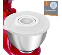 Silicone Mixers Bowl Cover Compatible with Kitchen Aid 4.5-5 Quart Tilt-Head Stand Mixer Bowls with Collapsible Small Bowls, Dough Leavening Bowl Covers (White)