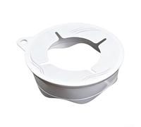 Silicone Mixing Bowl Cover with Pouring Port Optimized for 4.5 Quart 5 Quart Stand Mixer Bowls to Limit Splatter and Improve Workflow (White)