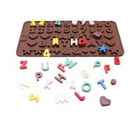 Silicone Mold 26 Letters Chocolate Number Cake Decoration Candy Jelly Gummies Cookie Cutter Kitchen Tools Accessories(Number)