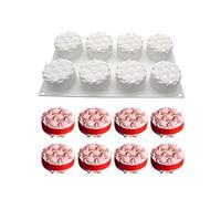 Silicone Mold 3D Bakeware Dessert Mousse DIY Mould, 6 Holes Cream Spiral Flower