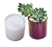 Silicone Mold - 3D Flower Pot Mould, Creative Cylindrical Planter DIY Craft Mould, Epoxy Resin Plaster Polymer Clay Accessory | Jewelry Organizer, Home Decor Storage Container Trinket Dish