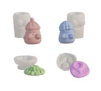 Silicone Mold 3D Snowman Scenes Figurine Molds Silicone Ornaments Suitable for Various Occasions Wedding Decor Mold