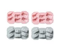 Silicone Mold 4 Pieces Car Shape Cake Chocolate Silicone Baking MoldBlue Pink