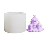 Silicone Mold, Art Project Reusable Silicone Mould, 3D Castle Shape Candle Mold, for Epoxy Resin Plaster Soap School Project Studio Family Gathering