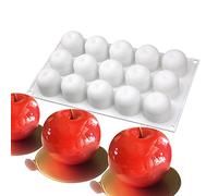 Silicone Mold Baking Pan Non-Stick Baking Pastry Chocolate Cake Dessert DIY Decoration Tools (Apple S_11.8x6.8x0.14 inch)