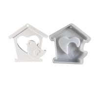 Silicone Mold Bird House - 4.33×4.33×0.59 Inch Resin Craft Moulds | Epoxy DIY Ornament Mould | Flexible Silicone Art Tool for Home Decor Studio School Easter DIY Projects
